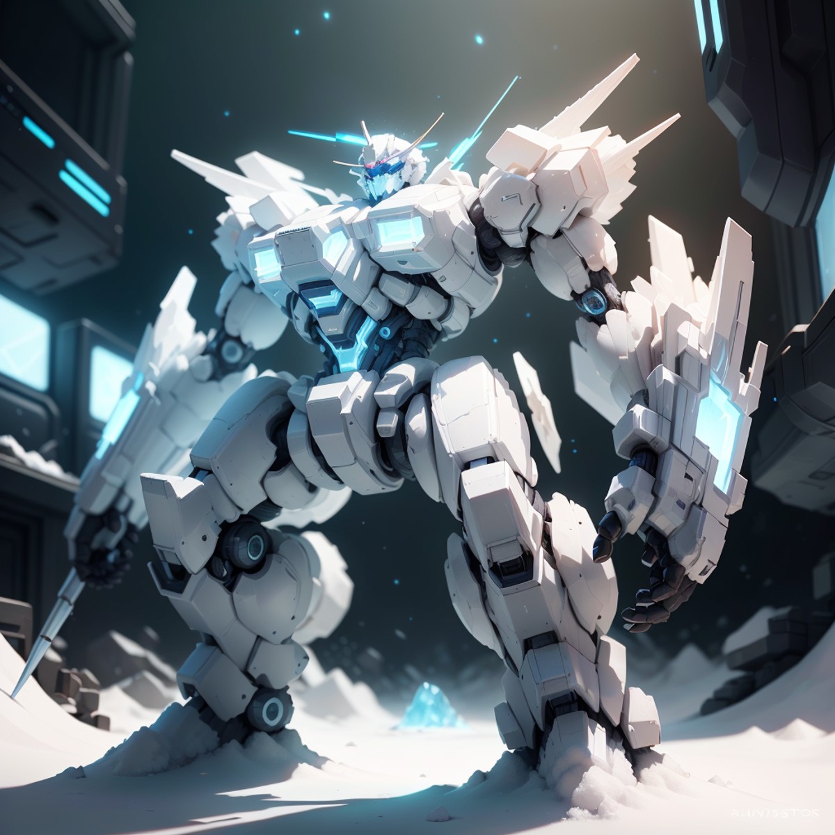 07791-1133826442-, salttech , scifi, glowing, inner glow, pure ,crystalline, _ battle mech, cityscape,.png